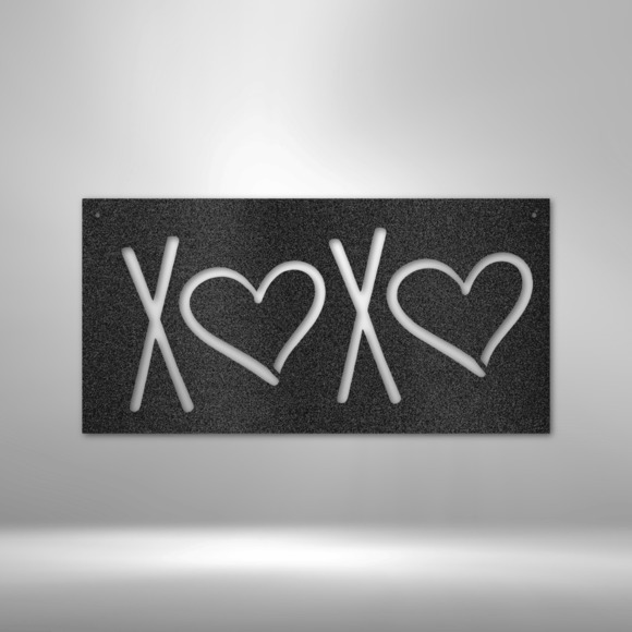 XOXO Steel Sign Laser Cut Powder Coated Home & Office Metal Wall Decor Multiple